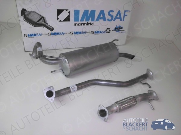 Imasaf Auspuff Komplett für Mitsubishi Pajero Pinin 1.8 16V 84KW Bj01-06|3-TüRer-image