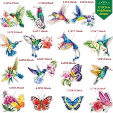 32 Pieces Hummingbird Window Clings anti Collision Decals to Prevent Bird Strike