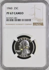 1960 Proof Washington 25¢ NGC PF 67 Cameo