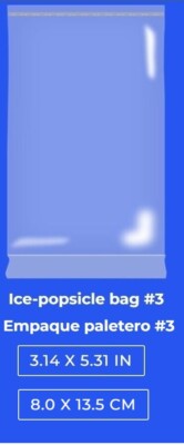 Ice-popsicle bags No. 3/bolsa polipapel No. 3 para paleta
