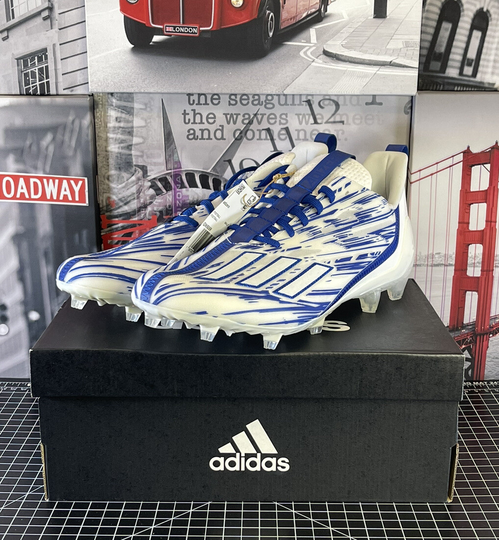 Adidas Adizero Football Cleats White Blue GW5059 Men’s Size 11 US Adidas Adizero Football Cleats White Blue GW5059 Men main image 4
