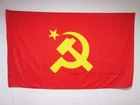 USSR CENTRAL LOGO FLAG 3' x 5' for a pole - RED COMMUNIST FLAGS 90 x 150 cm - BA