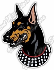 Doberman Pinscher Head Dog Breed Pet Gift Car Bumper Vinyl Sticker Decal 4"X5"