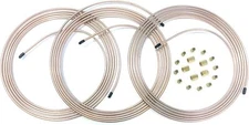 30' of 1/4" Copper Nickel Brake Line w/ Fittings & Unions (3-10 foot coils)