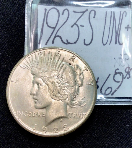 1923 S Peace Silver Dollar UNC+! ENN Coins