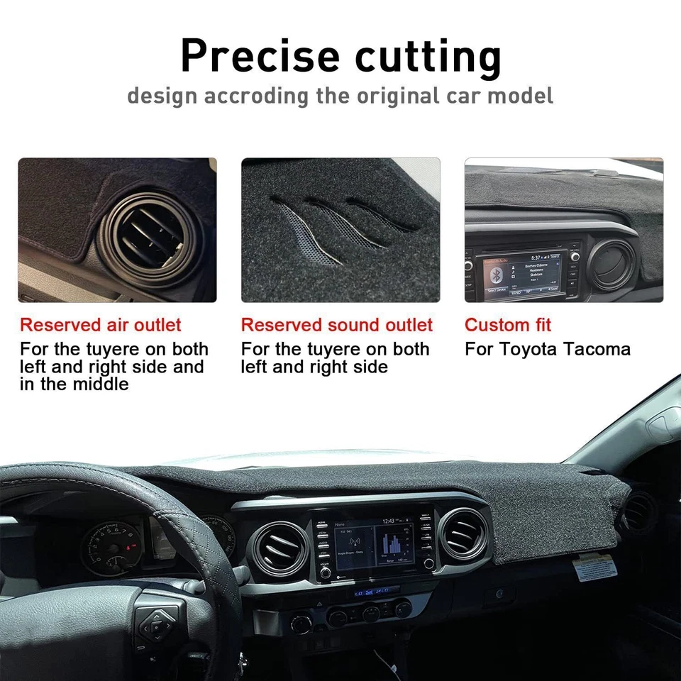 For Audi A6 C8 2019-2021 Anti-UV Dash Mat Sunshade Carpet Dash Board Pad Cover - Image 4 of 4