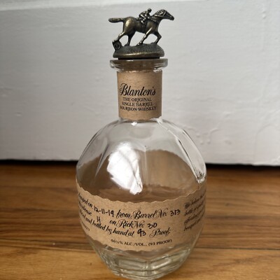 Blanton s 750ml Empty Glass Bottles Bourbon Letters T Topper