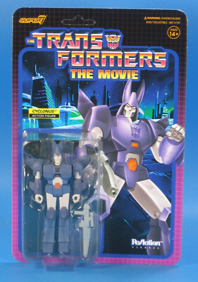 Transformers The Movie Cyclonus 4'' Action Figure 2022 MOC Reaction Super 7