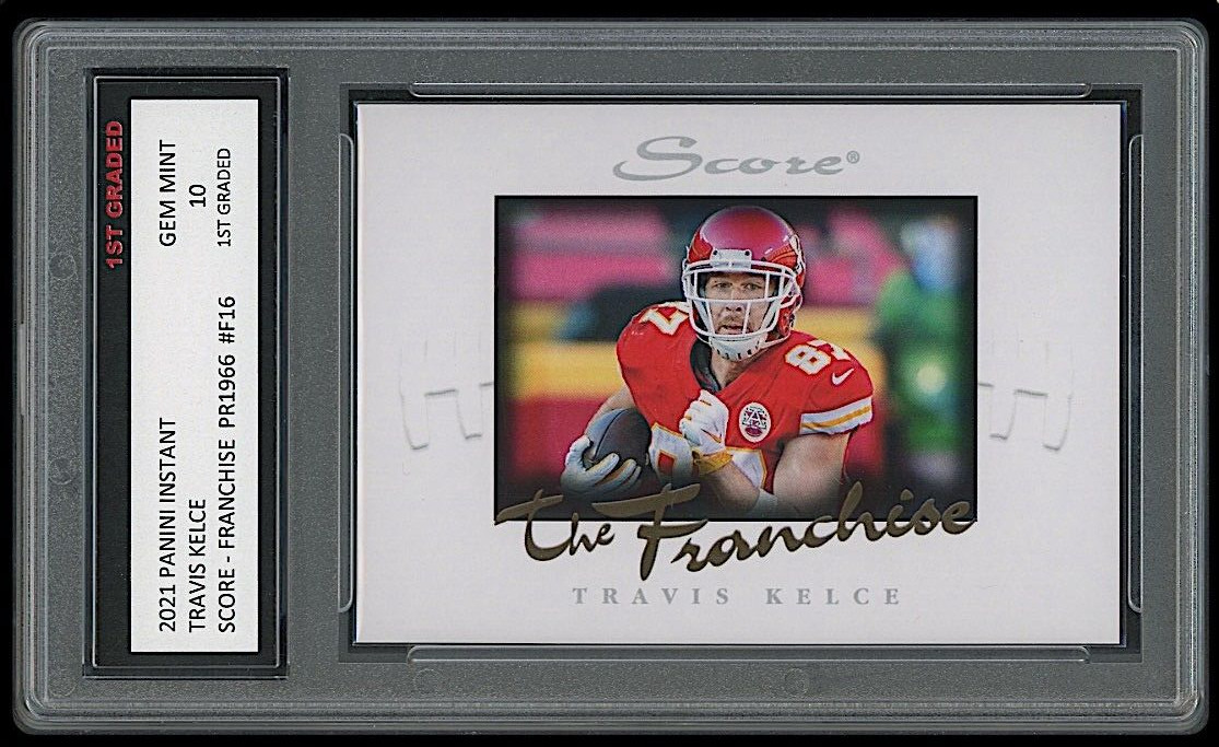 TRAVIS KELCE 2021 PANINI INSTANT SCORE 1ST GRADED 10 CHIEFS NFL FOOTBALL CARD