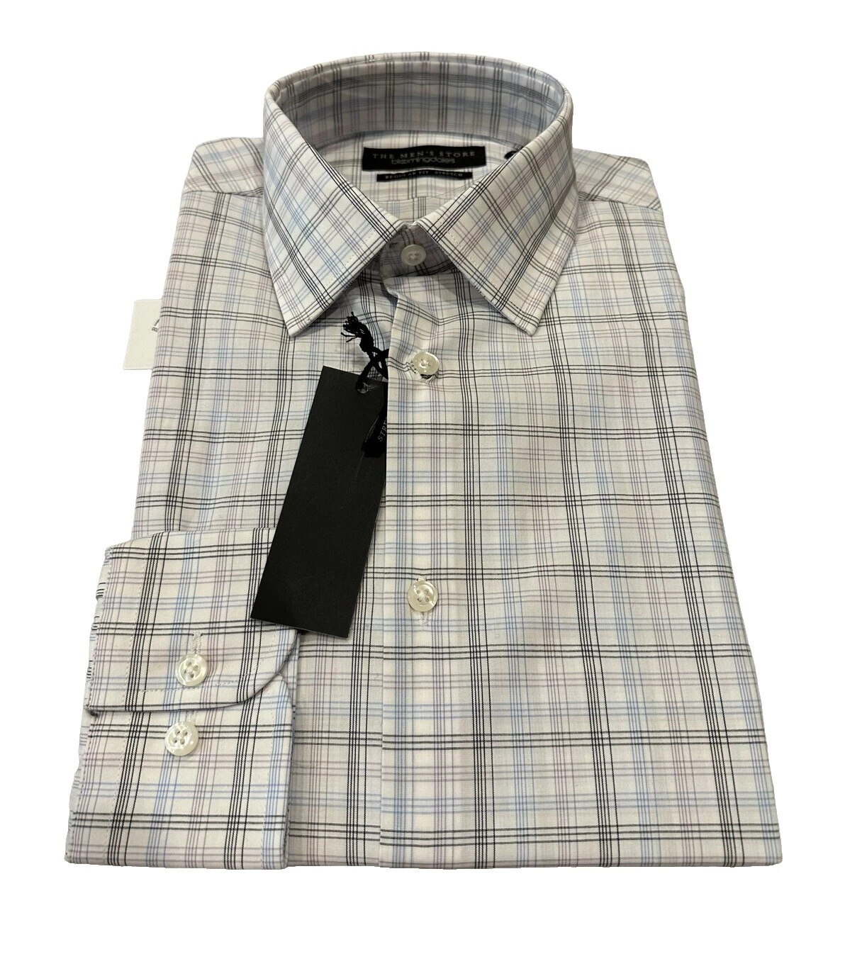 Bloomingdale's Plaid 100% Cotton Dress Shirts for Men