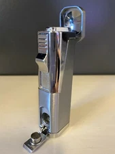 Triple Flame Cigar Torch Lighter with Cigar Punch Cutter Silver Color