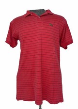 VTG 80s Izod Lacoste Polo Shirt Red Short Sleeve Stripped Men  s XL Preppy