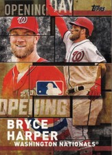 2018 Topps Series 1 Opening Day Black Parallel #25 Bryce Harper Nationals
