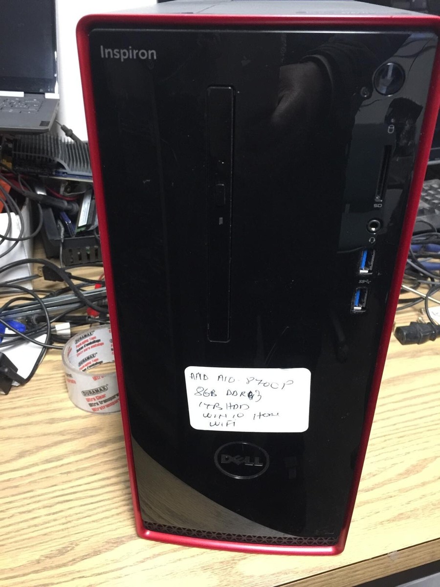 Desktop Dell Inspiron 3656 MT AMD A10-8700P CPU 8GB RAM 1TB HDD