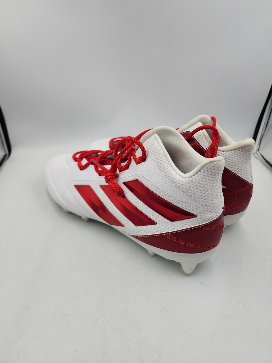 Adidas Men's Freak Carbon Football Athletic Cleats White/Red