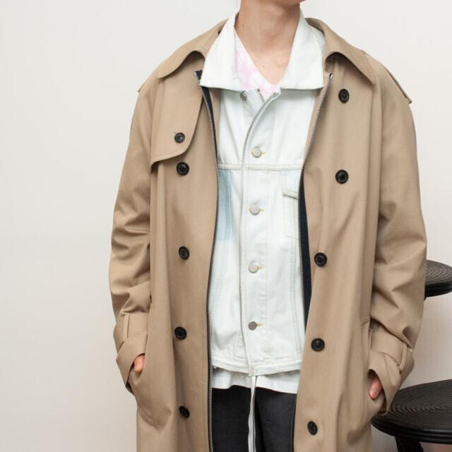 Maison Margiela Oversized Trench Coat Denim Blouson Size 46