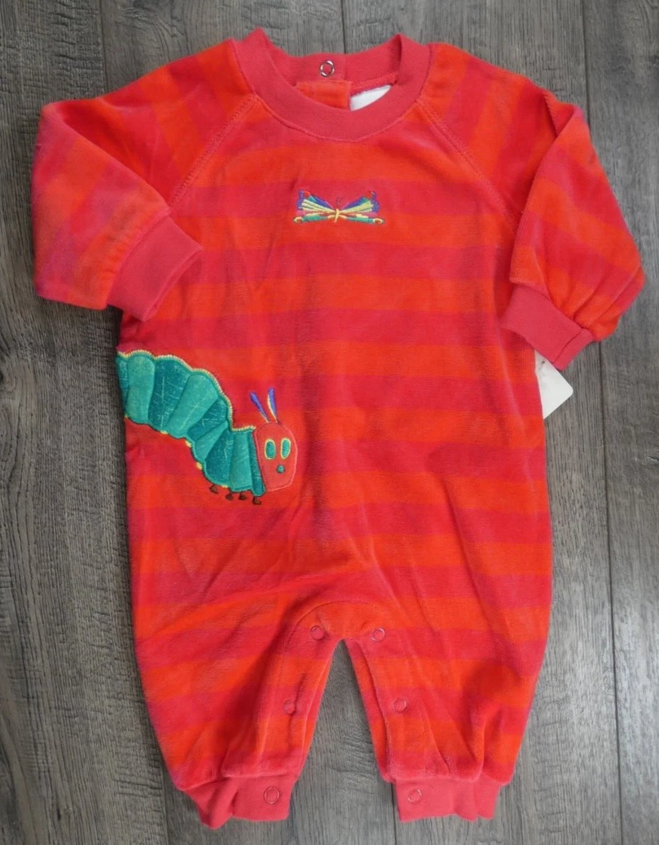 Baby Boy Clothes New Carter's 3-6 Month Vintage Velour Hungry Caterpillar Outfit