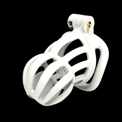 Cobra Male Chastity Device Resin Mamba Cage for Men Bird Lock Belt 4 Rings CC475