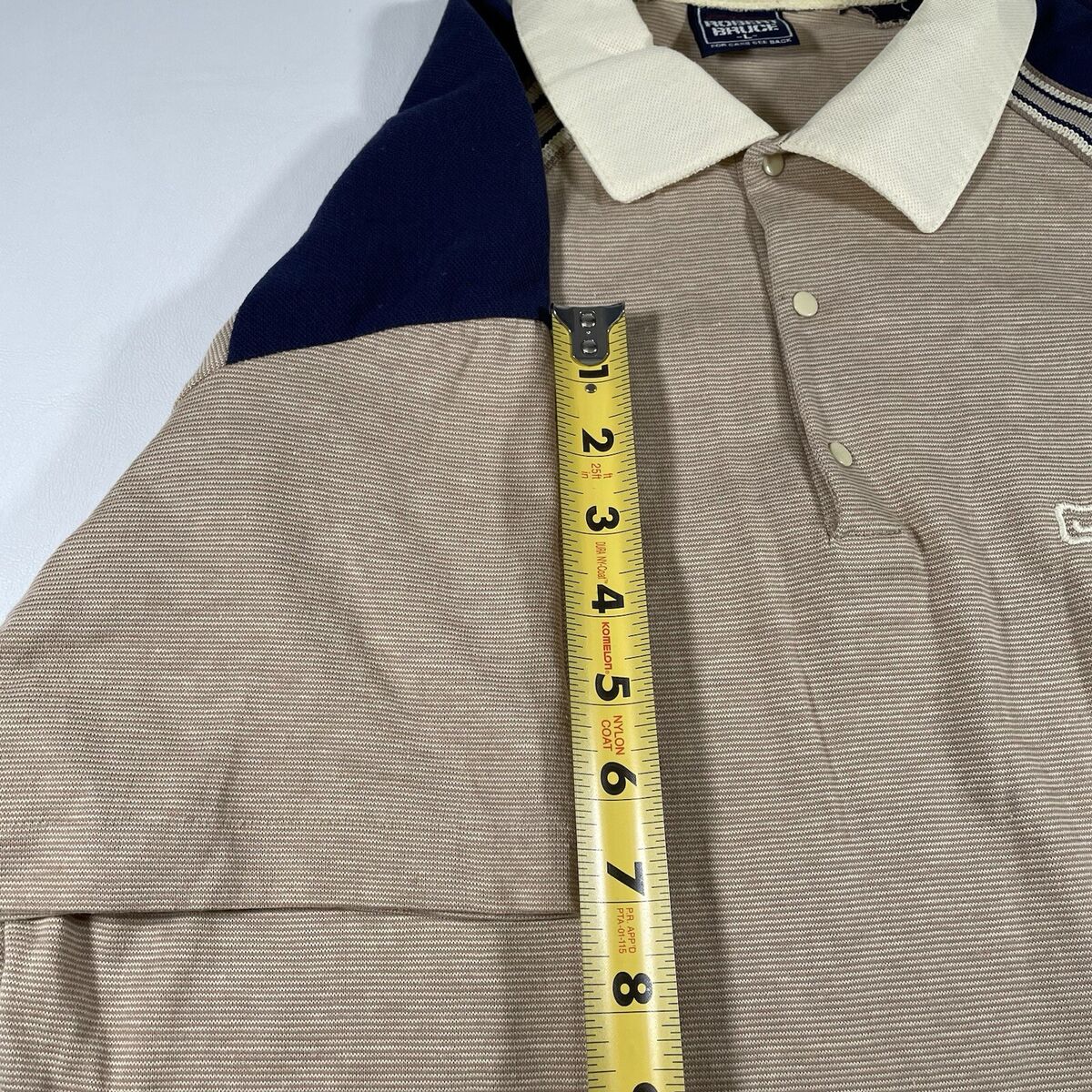 Vtg Robert Bruce Polo Shirt L Jimmy Connors Made Usa Tan Vtg Robert Bruce Polo Shirt L Jimmy Connors Made Usa Tan