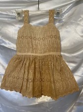 ANTIQUE EDWARDIAN SWEET HANDMADE Eyelet FLORAL CHILD  S BABY DOLL DRESS