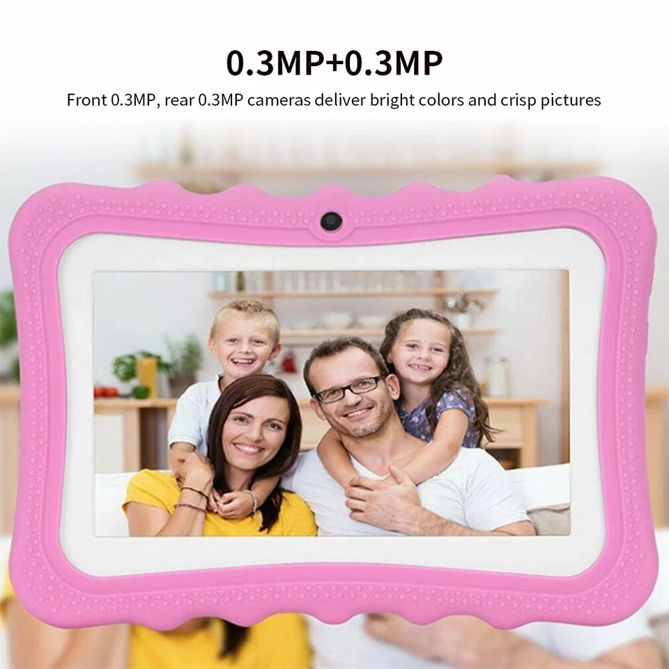 7" Tablet For Kids Android Dual Camera WiFi Bundle Case 8GB+512MB Children Gifts - Image 2 of 4