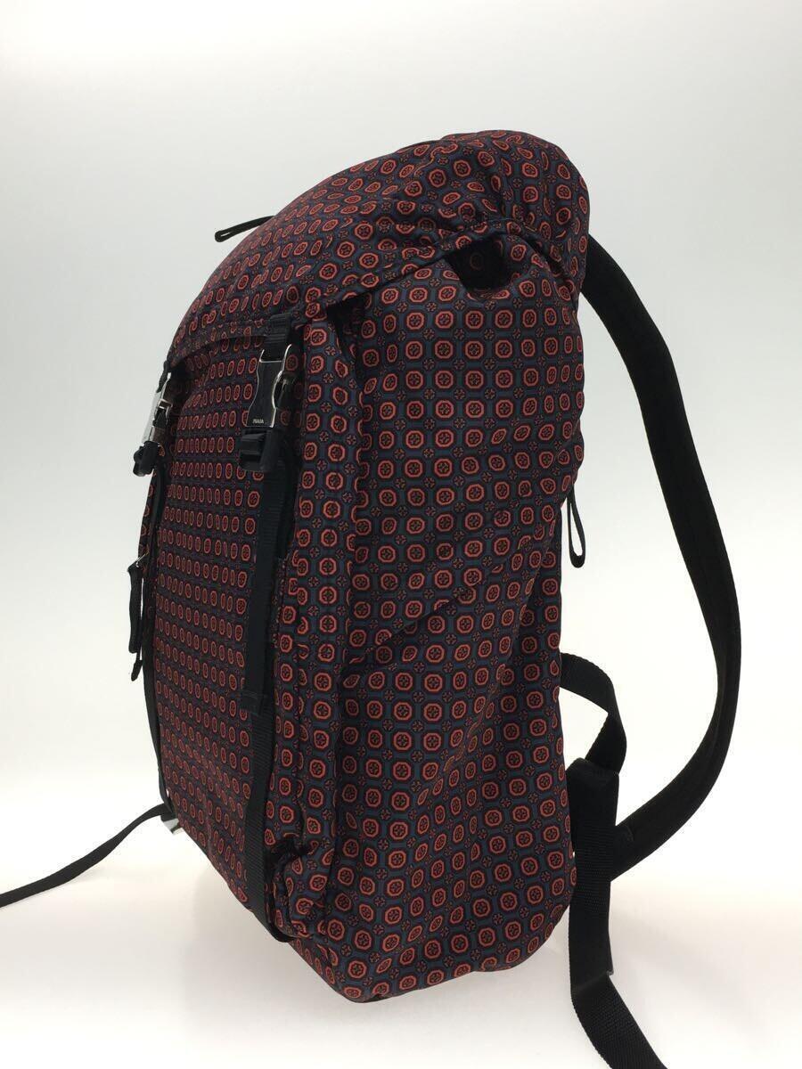 PRADA backpack nylon RED allover pattern 2VZ062 backpack PRADA backpack nylon RED allover pattern 2VZ062 backpack