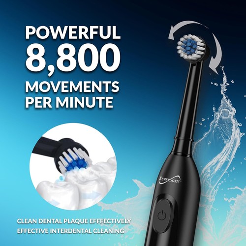 Cepillo de dientes Supersonic Sonic ZOOM +TB-1000 6 cabezales e inalámbrico recargable negro - Imagen 5 de 9