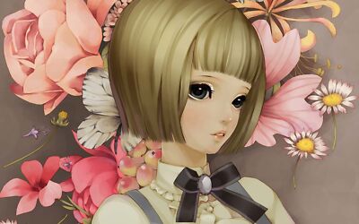 Anime dong xiao girls flowers artistic women females Custom Gaming Mat Desk