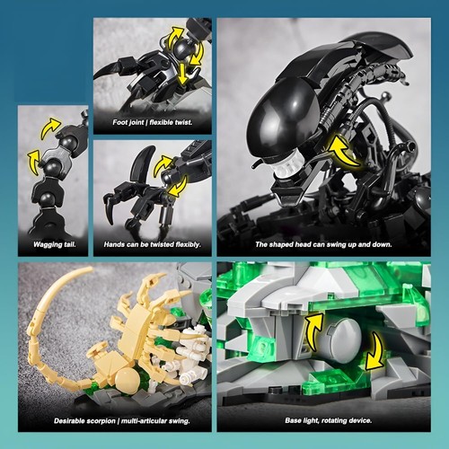 Xenomorph Mech Actionfiguren Bausets, Aliens Bausteine (882 Teile) - Bild 13 von 49