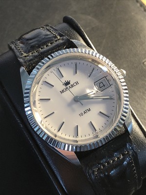 Monarch Jewelers Farmington CT Watch Ref. 715 Quartz Datejust Style Fluted NEW