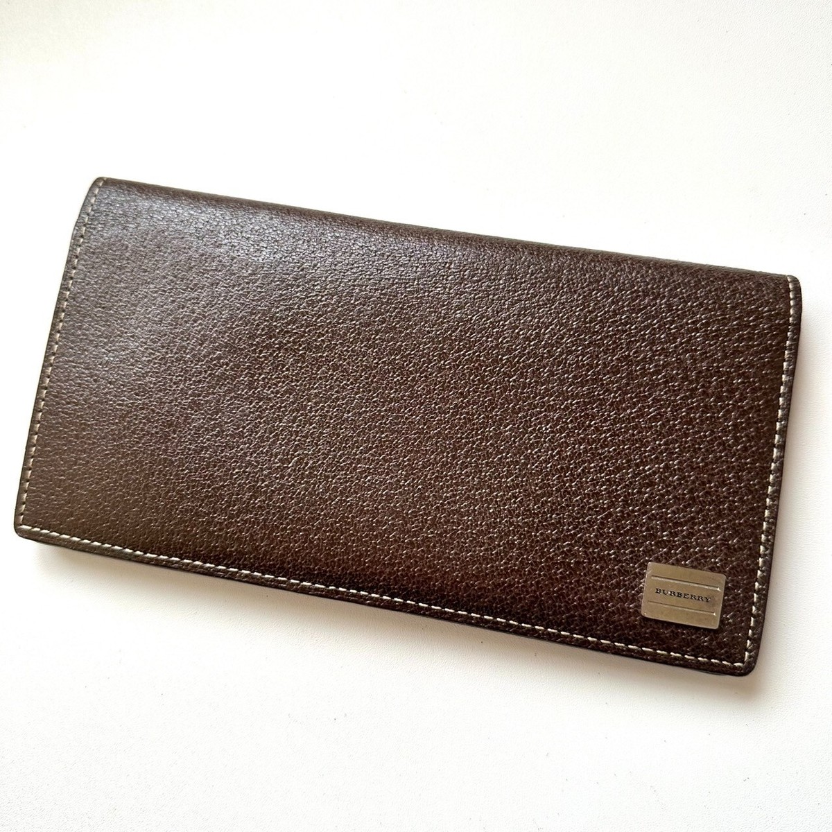 BURBERRY Authentic Leather Long Wallet Nova Check Beautiful | eBay