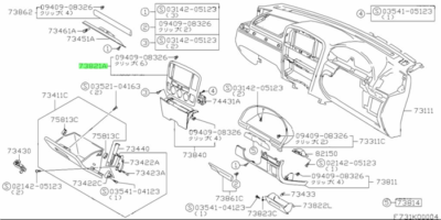 に SUZUKI Escudo GARNISH INSTRUMENT 73821-50J00-R9S Genuine JDM OEM