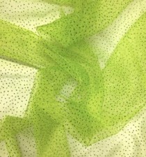 5 YARD Green Sparkle Glitter Tulle Fabric 54  Width