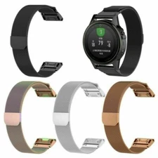 For Garmin Fenix 7X 5 5X 5S 6 6X 6S Quick Release Milanese Loop Strap Watch Band