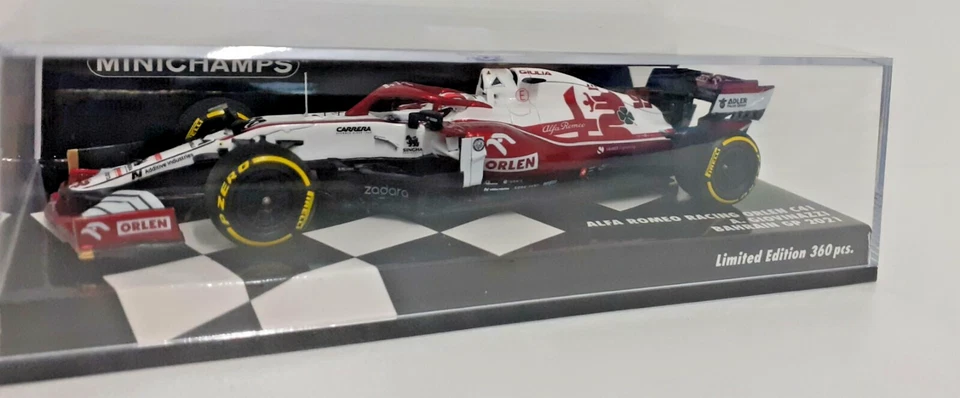 MODELLINO AUTO 1:43 F1 MINICHAMPS ALFA ROMEO C41 A. GIOVINAZZI BAHRAIN GP 2021 - Immagine 3 di 4