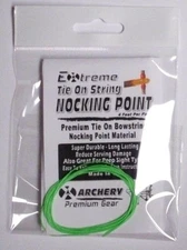 NEON GREEN TIE ON BOW STRING NOCKING NOCK POINT Archery also Silencers Kissers