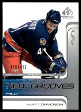 2001-02 SP Game Used NEW GROOVES Matt Davidson Rookie 458/499 Columbus Blue