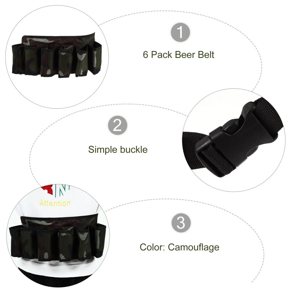 Hiking Belt Bag Beer Can Holder Six Pack Beer Belt Jogging Pack Camping Pouch Hiking Belt Bag Beer Can Holder Six Pack Beer Belt Jogging Pack Camping Pouch