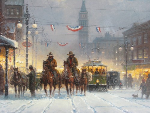 G. Harvey, SNOWY TRACKS, Giclee print on Canvas, S/N L/E, COA, 169/250 - Picture 2 of 3