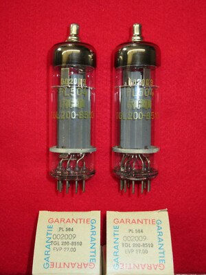 Matched pair PL504 RFT NOS NEU Röhre über 100% Tube Valve Valvula Valvola Paar
