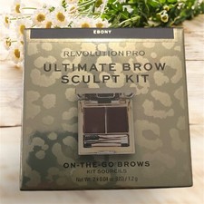 Image of Revolution Pro Ultimate Brow Sculpt Kit 5 Piece On-The-Go Brow Kit - Ebony Brown