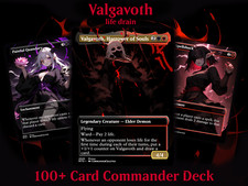 Valgavoth Commander Deck Harrower of souls Complete EDH Deck Proxy Deck
