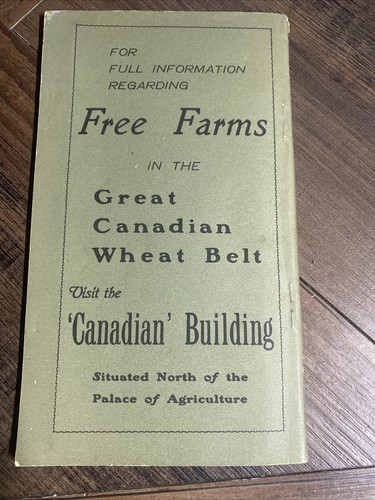 Vintage 1903 Dept of AGRICULTURE IN CANADA Farming Wheat Belt Booklet Brochure - Picture 8 of 8