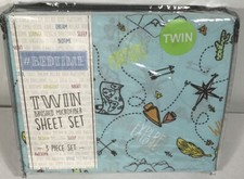 New Adventure Twin Sheet Set Explore brushed microfiber Trails arrows BEDTIME