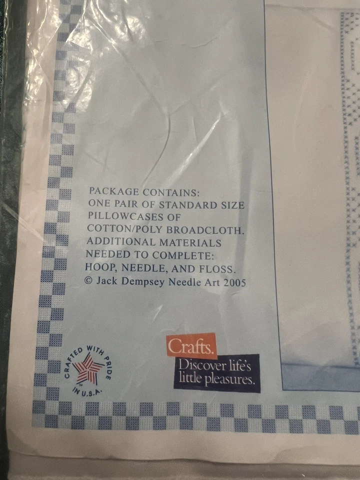 Fundas de almohada Jack Dempsey Needle Art Perla Edge #324 Octagon Garden 2005 Foto 3 de 4