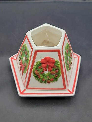 Yankee Candle Fairy Lamp Holiday Wreath Keramik Votivkerzenhalter mit Teller - Bild 4 von 12