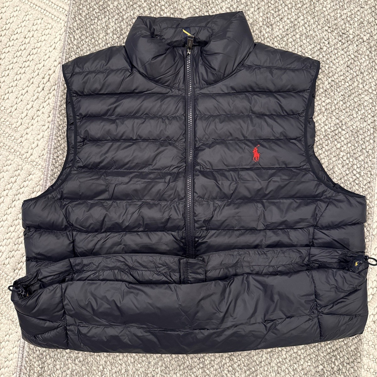 POLO RALPHLAUREN　PADDED VEST (BLACK) 美品 Polo Ralph Lauren Men's Packable Puffer Vest Navy L Water