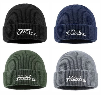 NO FEAR Classic Embroidered Logo - Premium Knit, Ultra Soft Beanie Cap Hat