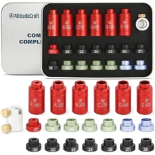 Bullet and Headspace Gauge Comparator Kit with 14 Inserts and 6 Bushings, Reload