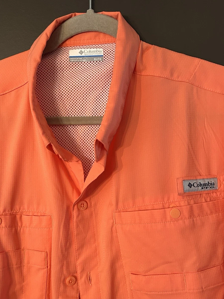 Chemise Columbia PFG Omni-Shade Super Bonehead - Homme XL - Orange - Texas Longhorns (Occasion)